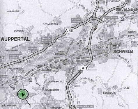 Kartenansicht der Siedlung bei Wuppertal